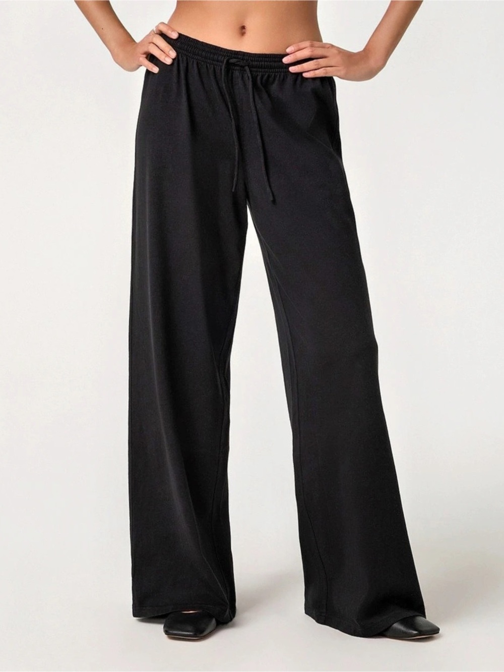 Vuori Heavyweight Cotton Easy Pant Wide Leg Cotton Pants in Black XS NWT
